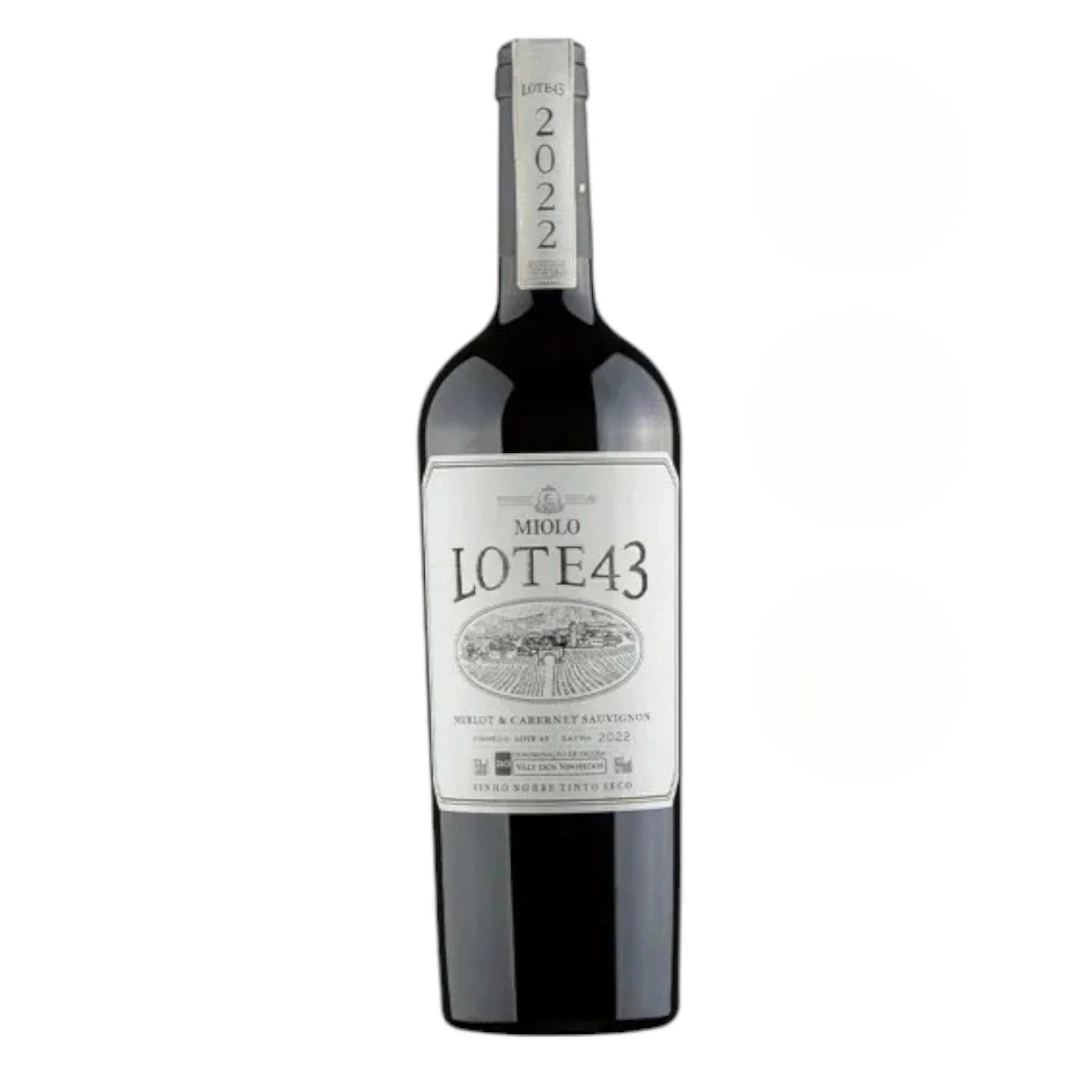 Kit 6 gfas Vinho Miolo Lote 43 Na caixa madeira Personalizada - Imagem 3