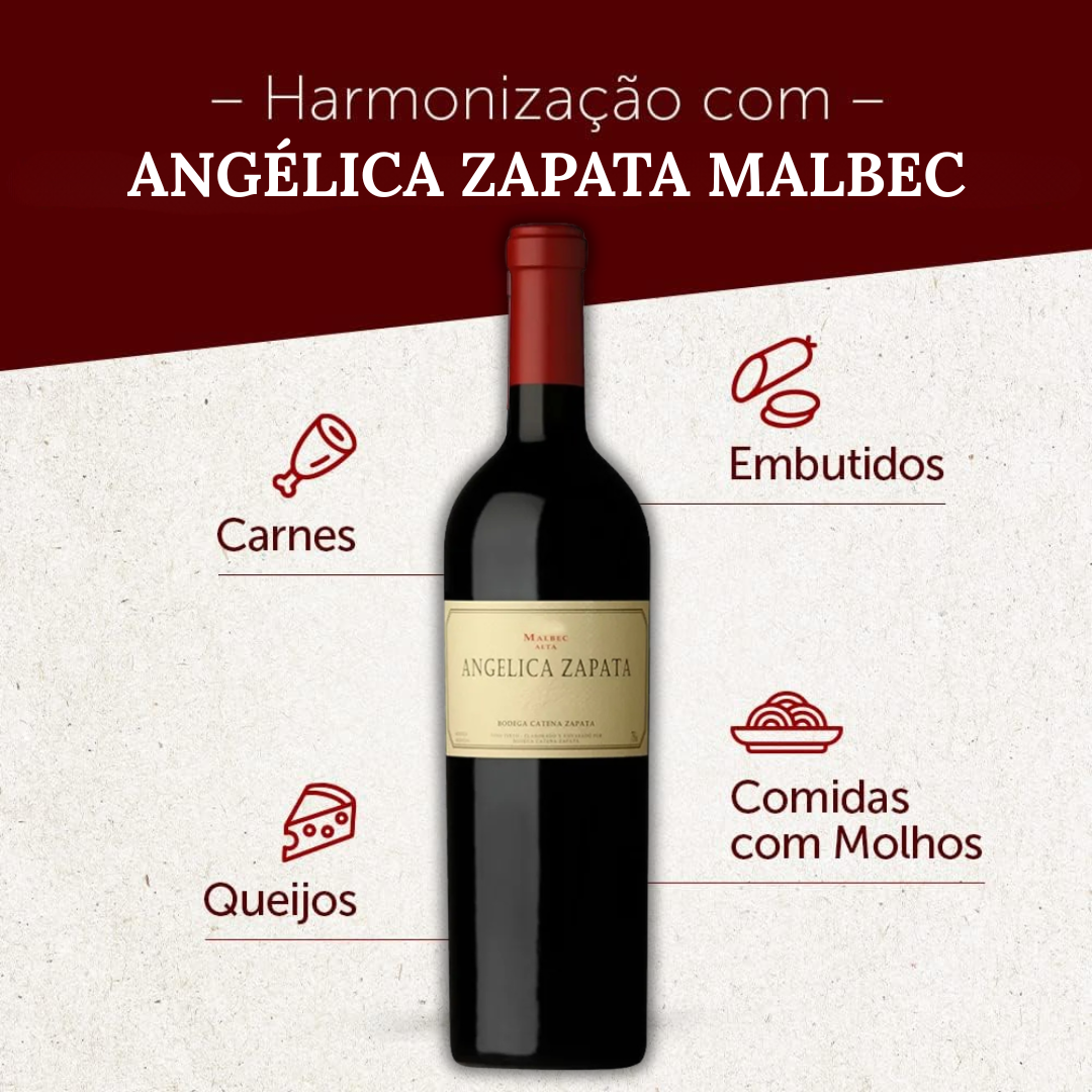 Kit 6 Vinhos Angélica Zapata Malbec Alta Caixa de Madeira - Imagem 2