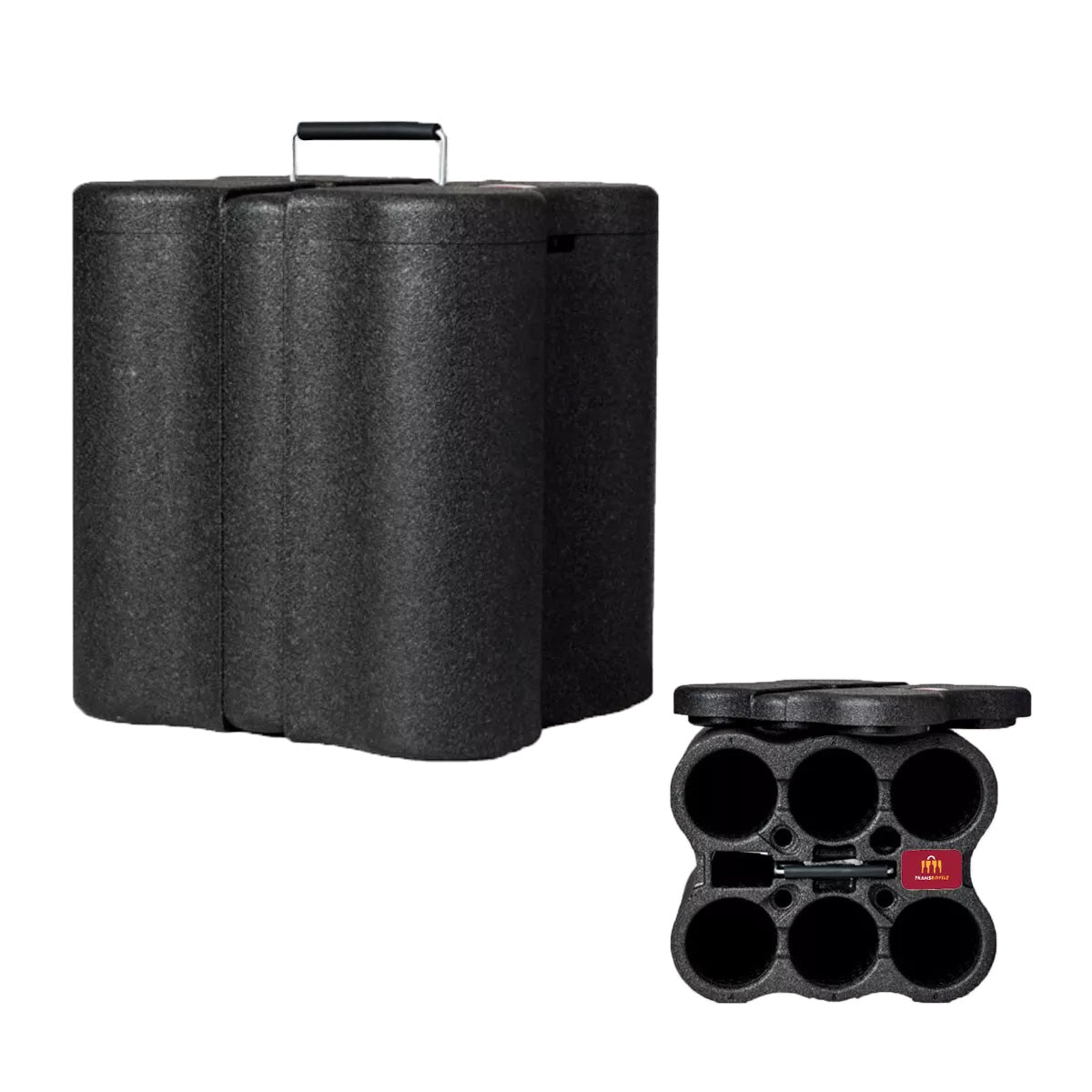 Case de Proteção de Garrafas de Vinho e Cadeado em Tecido Vermelho Inviolável TSA - Imagem 5