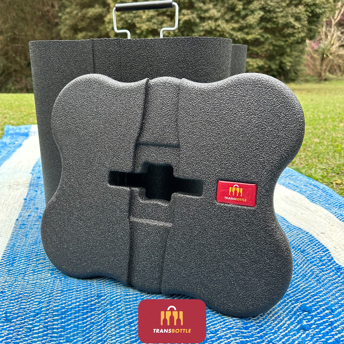 Case de Proteção de Garrafas de Vinho e Cadeado em Tecido Vermelho Inviolável TSA - Imagem 11