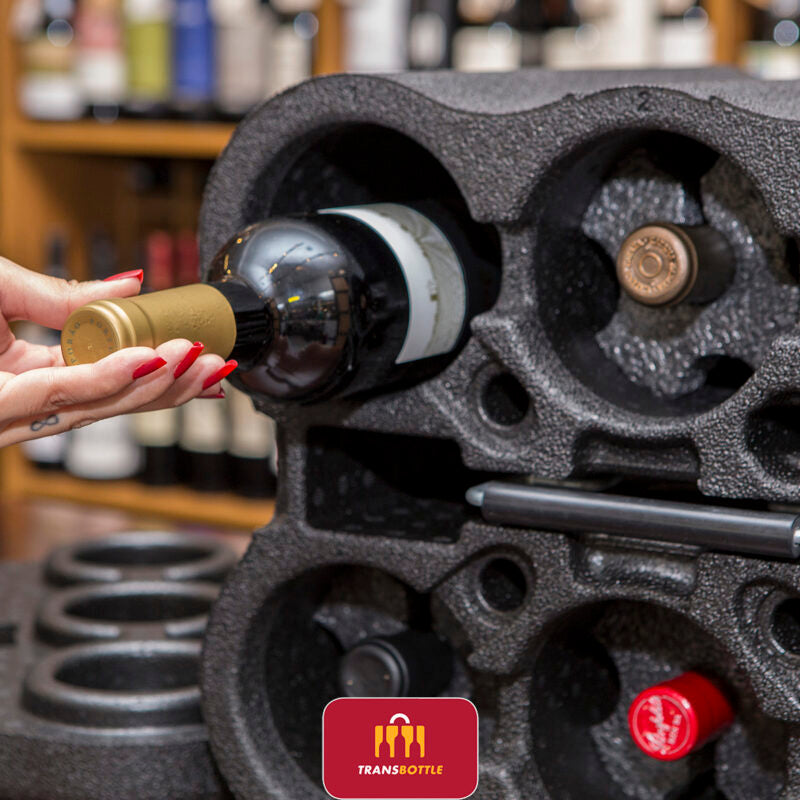 Case de Proteção de Garrafas de Vinho e Cadeado em Tecido Vermelho Inviolável TSA - Imagem 9