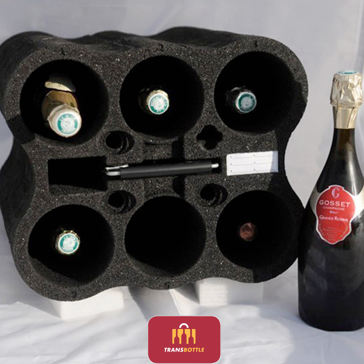 Case de Proteção de Garrafas de Vinho e Cadeado em Tecido Vermelho Inviolável TSA - Imagem 12