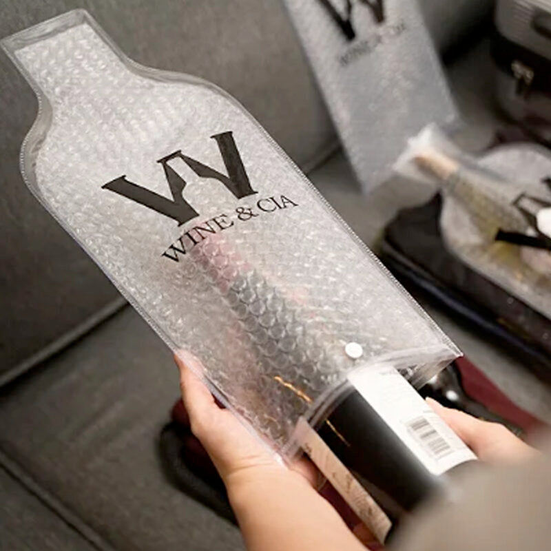 Protetor de garrafa de vinho em plástico bolha – Wine Skin – 12 unidades - Imagem 3